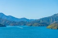 Grove arm of Queen Charlotte sound at South Island of New Zeland Royalty Free Stock Photo