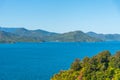 Grove arm of Queen Charlotte sound at South Island of New Zeland Royalty Free Stock Photo