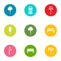 Grove icons set, flat style