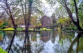 Grove Mill and old Mill House by the river Gade. Cassiobury Park, Watford, London Royalty Free Stock Photo