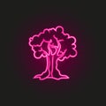 Grove, olive, leaf neon style icon. Simple thin line, outline vector of oliver icons for ui and ux, website or mobile application