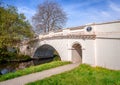 The Grove Park Ornamental Bridge in Cassiobury Park, Watford. Royalty Free Stock Photo