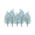 Grove with winter trees for your design