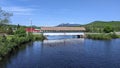 Groveton Covered Bridge built in 1852 in Groveton New Hampshire Royalty Free Stock Photo