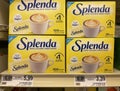 Artificial sweeteners on retail store shelf Boxes of Splenda