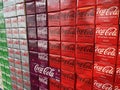 Coca Cola 12 pack side view variety display Sprite Cherry Coke in a grocery store