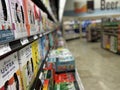 Food Lion grocery store beer section bokeh background