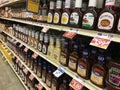 Food Lion grocery store interior condiments section Royalty Free Stock Photo