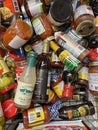 Food Lion grocery store interior glass items in a pile