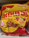 Grocery store candy section Starburst close up