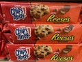 Grocery store Chips ahoy cookies with Reeses Royalty Free Stock Photo