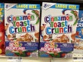 Grocery store Cinnamon toast crunch cereal large size and price