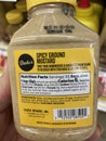 Grocery store Dukes mustard nutrition label