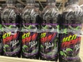 Grocery store MNT dew black panther bottles