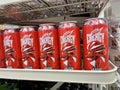 Grocery store MTN Dew Code red energy drink on display