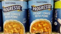 Grocery store Progresso canned soups Tomato Penne Royalty Free Stock Photo