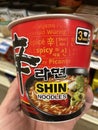Grocery store Shin asian cup noodles