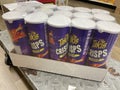 Grocery store Takis crisps canister full case on cart Royalty Free Stock Photo