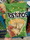 Grocery store Tostitos corn chips hint of lime