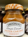 Ice Cream toppings on a retail store shelf Smuckers salted caramel