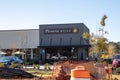 Panera bread restaurant and road construction cones Lewiston road Royalty Free Stock Photo