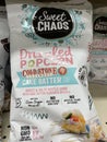 Products on a retail store shelf Sweet chaos popcorn
