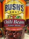 Retail grocery store Bushs canned chili beans spicy beans