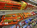 Retail grocery store checkout candy and gum