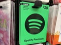 Retail grocery store spotify gift card