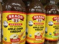 Retail store apple cider vinegar Braggs side view