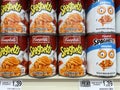 Etail store canned spaghettios price tag