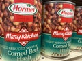 Retail store Hormel hash in a can