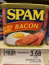 Retail store Spam meat in a can Bacon