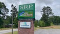 SRP bank street sign with digital screen and traffic