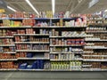 Walmart grocery store canned meats and dinners