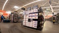 Walmart grocery store interior Coors beer display