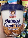 Walmart grocery store Little Debbie ice cream Oatmeal creme pies Royalty Free Stock Photo