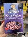 Walmart grocery store Quaker oatmeal fruit fusion blueberry
