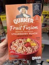 Walmart grocery store Quaker oatmeal fruit fusion strawberry