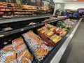 Walmart retail store interior frozen foods case fries