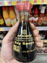 Walmart retail store interior Kikkoman Soy Sauce small bottle