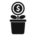 Grow business plant icon simple vector. Change sales