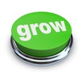 Grow Button - Green Royalty Free Stock Photo