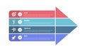 GROW coaching model infographics template diagram with big arrow joined combination with 4 point step design for slide Royalty Free Stock Photo