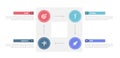 GROW coaching model infographics template diagram with square circle cycle circular with 4 point step design for slide Royalty Free Stock Photo