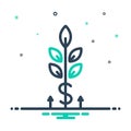 Mix icon for Grow, wealth and germinate