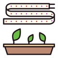 Grow Light LED Stripe vector colored icon or symbol