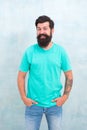 Grow long beard. Challenges like dryness ingrown hairs and irritation. Find best beard design shape for facial hair Royalty Free Stock Photo