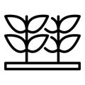 Grow plants icon, outline style