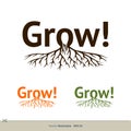 Grow Root Vector Logo Template Illustration Design. Vector EPS 10 Royalty Free Stock Photo